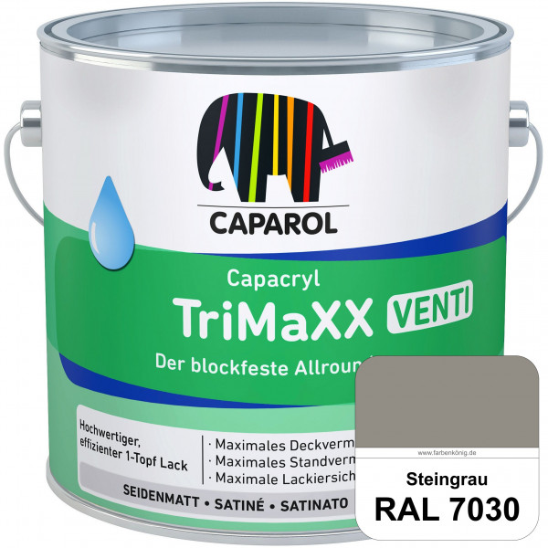 Capacryl TriMaXX Venti (RAL 7030 Steingrau) Der blockfeste Allrounder für Fenster & Türen