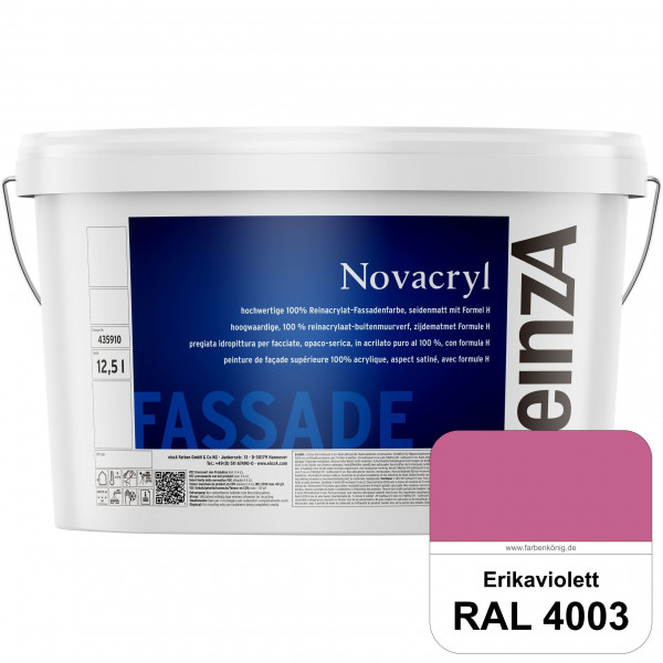 einzA Novacryl (RAL 4003 Erikaviolett) Reinacrylat-Fassadenfarbe, seidenmatt
