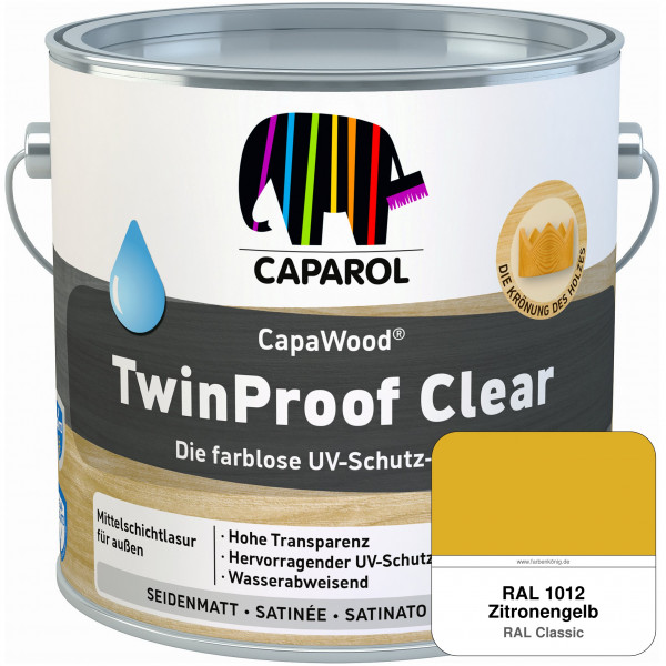 CapaWood® TwinProof Clear (RAL 1012 Zitronengelb) - ersetzt Capadur TwinProof