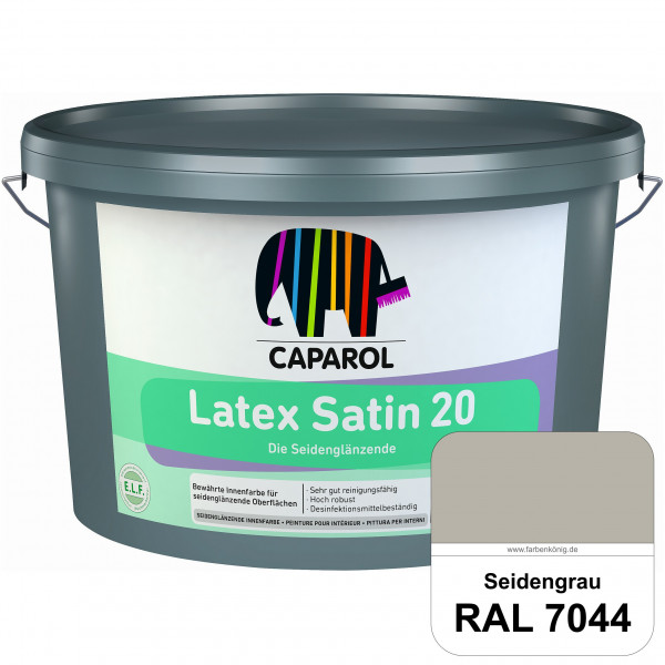Latex Satin 20 (RAL 7044 Seidengrau) strapazierfähige seidenglänzende Latexfarbe (Innen)