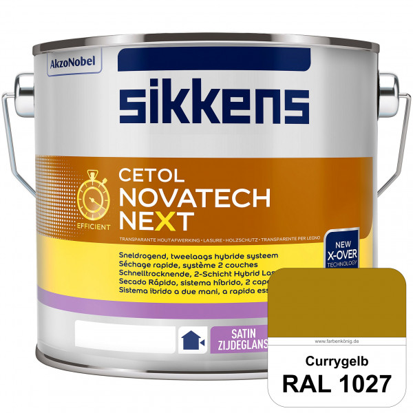 Cetol Novatech neXt (RAL 1027 Currygelb) Schnelltrocknende Hybrid-Lasur mit höchster Wetterbeständig