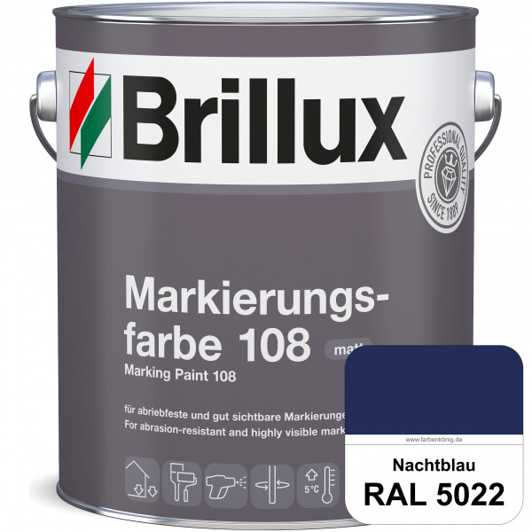 Markierungsfarbe 108 (RAL 5022 Nachtblau) Markierungsfarbe für Asphalt, Betonböden, Zementestrichen