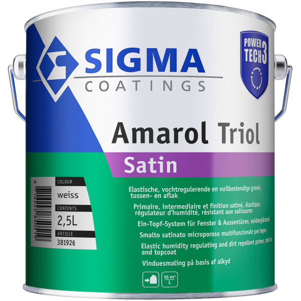 Sigma Amarol Triol Satin Power Tech 3 (B-Ware) - 2,5 Liter (Weiß)