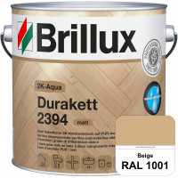 2K-Aqua Durakett 2394 (RAL 1001 Beige) Wasserbasierter 2K-Versiegelung für Parkettfußböden, Dielen, 