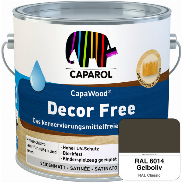 CapaWood® Decor Free (RAL 6014 Gelboliv) - ersetzt Capadur DecorLasur KF
