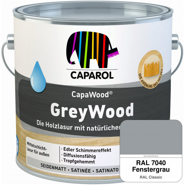 CapaWood® GreyWood (RAL 7040 Fenstergrau) - ersetzt Capadur GreyWood