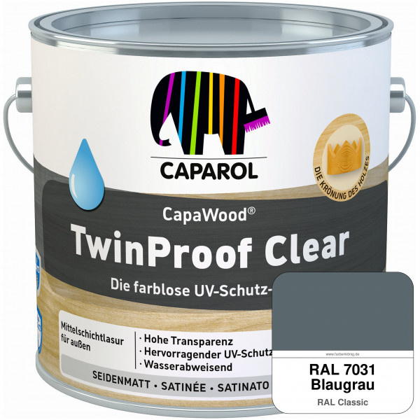 CapaWood® TwinProof Clear (RAL 7031 Blaugrau) - ersetzt Capadur TwinProof