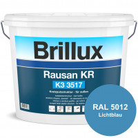 Rausan KR K3 3517 (RAL 5012 Lichtblau) Organisch gebundener Kratzputz für wetterbeständige Oberfläch