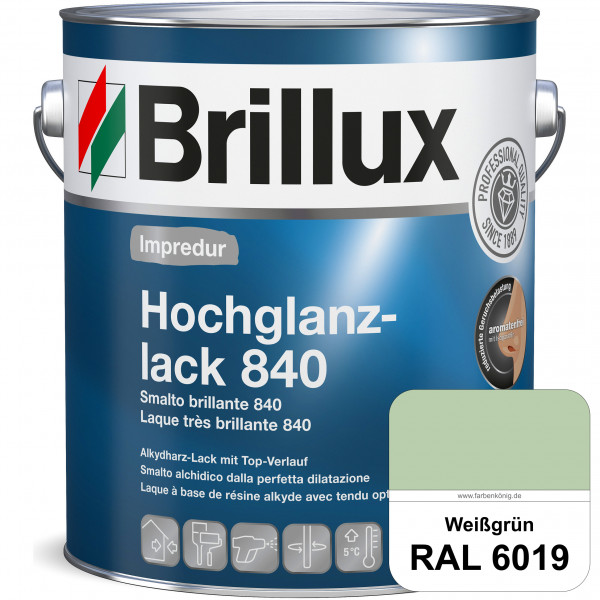 Impredur Hochglanzlack 840 (RAL 6019 Weißgrün) für Holz- und Metallflächen (löselmittelhaltig) innen