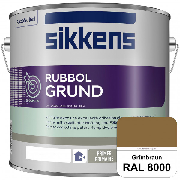 Rubbol Grund (RAL 8000 Grünbraun) Seidenmatte Grund- und Zwischenbeschichtung auf Kunstharzbasis (in