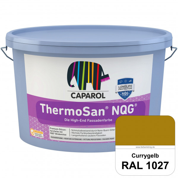 ThermoSan NQG (RAL 1027 Currygelb) schmutzabweisende Siliconharz Fassadenfarbe mit Algen- und Pilzsc