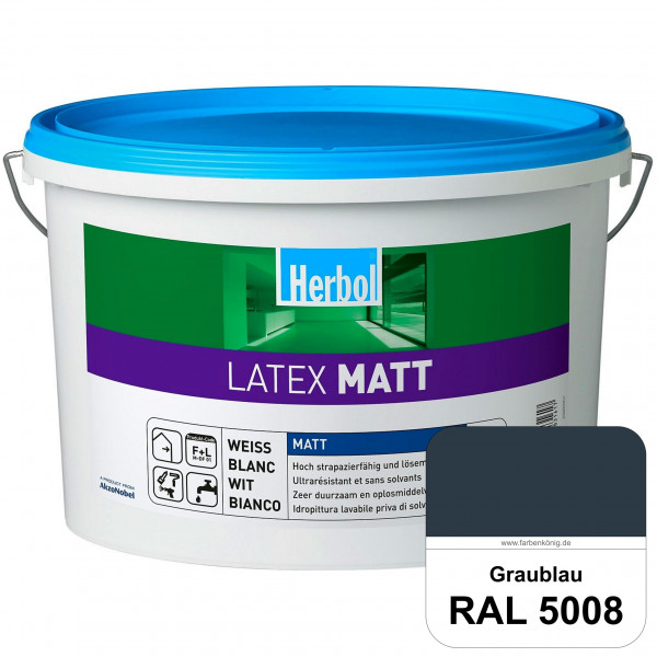 Latex Matt (RAL 5008 Graublau) Matte Latexfarbe mit hoher Strapazierfähigkeit