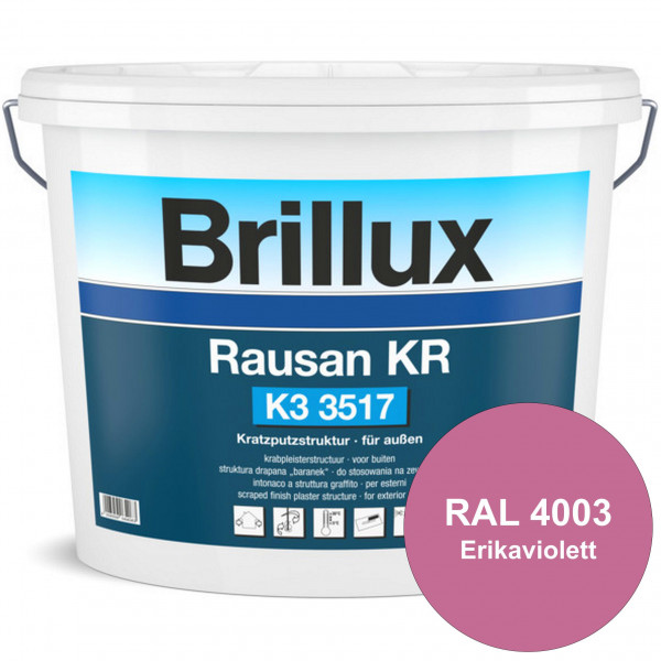 Rausan KR K3 3517 mit Protect (RAL 4003 Erikaviolett) Organisch gebundener Kratzputz für wetterbestä
