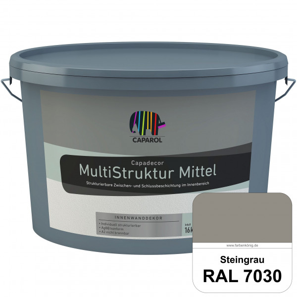 Capadecor MultiStruktur mittel (RAL 7030 Steingrau) quarzgefüllte Zwischen- und Schlußbeschichtung i
