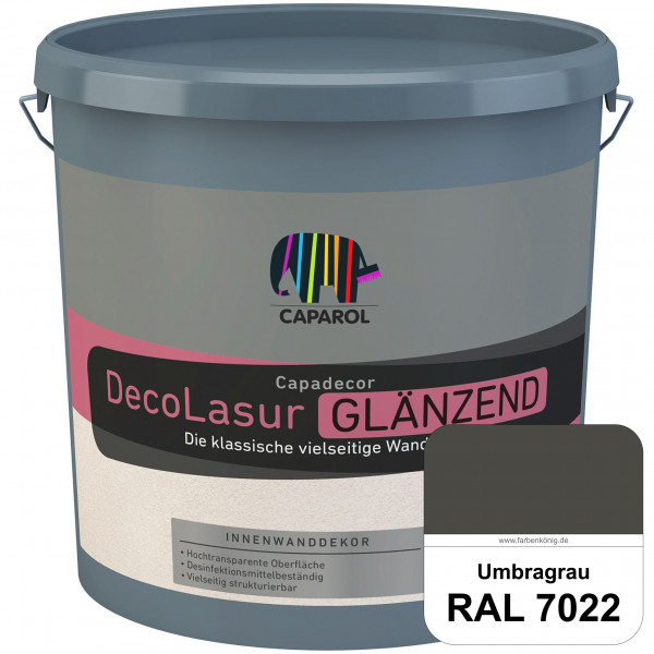 Capadecor DecoLasur Glänzend (RAL 7022 Umbragrau) Glänzende Lasurfarbe auf Dispersionsbasis (innen)