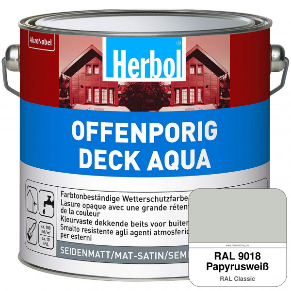 Offenporig-Deck Aqua (RAL 9018 Papyrusweiß)