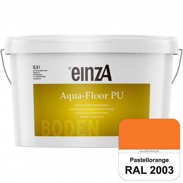 einzA Aqua-Floor PU (RAL 2003 Pastellorange) seidenglänzender Acryl-PU-Bodenbeschichtung