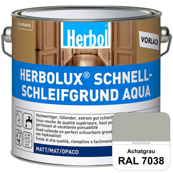 Schnellschleifgrund Aqua (RAL 7038 Achatgrau) wasserverdünnbarer Vorlack mit hervorragender Schleifb