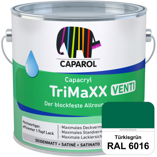 Capacryl TriMaXX Venti (RAL 6016 Türkisgrün) Der blockfeste Allrounder für Fenster & Türen