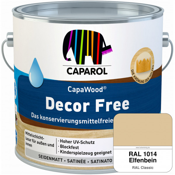 CapaWood® Decor Free (RAL 1014 Elfenbein) - ersetzt Capadur DecorLasur KF