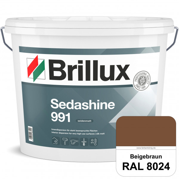 Sedashine 991 (RAL 8024 Beigebraun) Seidenmatte Innendispersion für hoch strapazierfähige & gut rein