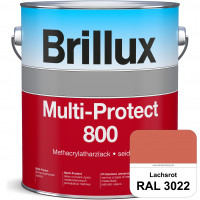 Multi-Protect 800 (RAL 3022 Lachsrot) seidenmatter, hoch wetterbeständiger Methacrylatharzlack, für 