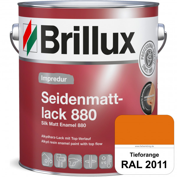 Impredur Seidenmattlack 880 (RAL 2011 Tieforange) für Holz- oder Metallflächen innen & außen