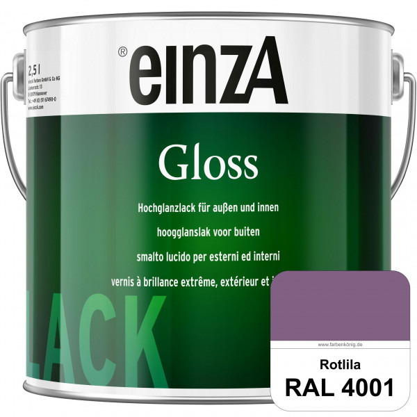 einzA Gloss (RAL 4001 Rotlila) Hochwertiger Alkydharzlack in Premium-Qualität, hochglänzend.