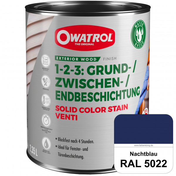 SOLID COLOR STAIN VENTI (RAL 5022 Nachtblau)