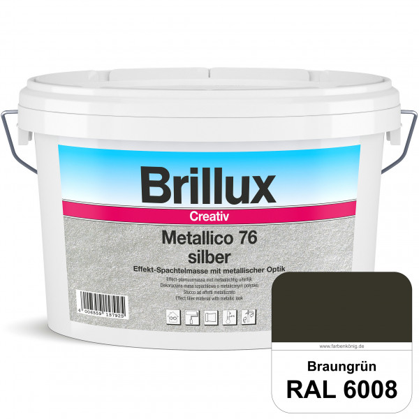 Creativ Metallico 76 (RAL 6008 Braungrün) Effektspachtelmasse für Oberflächen mit metallischer Optik
