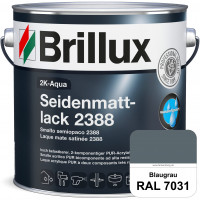 2K-Aqua Seidenmattlack 2388 (RAL 7031 Blaugrau) mechanisch und chemisch hoch belastbar für außen & i
