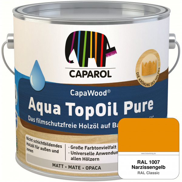 CapaWood® AquaTopOil Pure (RAL 1007 Narzissengelb) - ersetzt CapaGreen Holz-Öl Aqua