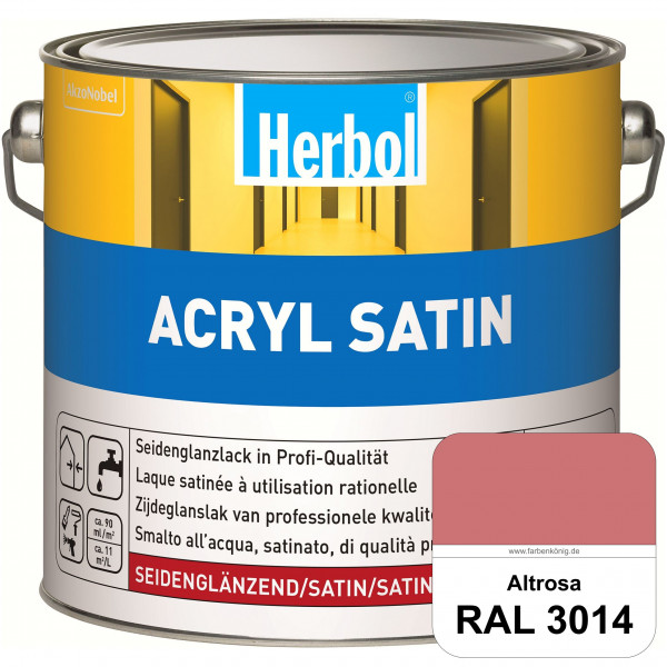 Acryl Satin (RAL 3014 Altrosa) wasserverdünnbarer seidenglänzender Lack (Innen & Außen)