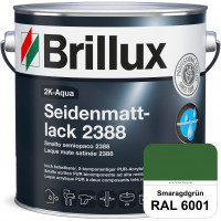 2K-Aqua Seidenmattlack 2388 (RAL 6001 Smaragdgrün) mechanisch und chemisch hoch belastbar für außen 