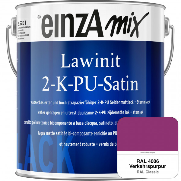 einzA Lawinit 2-K-PU Satin Stammlack (RAL 4006 Verkehrspurpur)