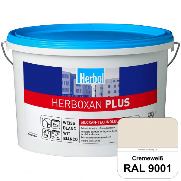 Herboxan Plus (RAL 9001 Cremeweiß) Siliconharz-Fassadenfarbe für längere saubere Fassaden