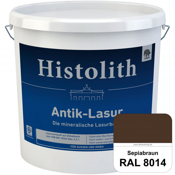 Histolith® Antik-Lasur (RAL 8014 Sepiabraun) Lasurkonzentrat nach dem Vorbild historischer Beschicht