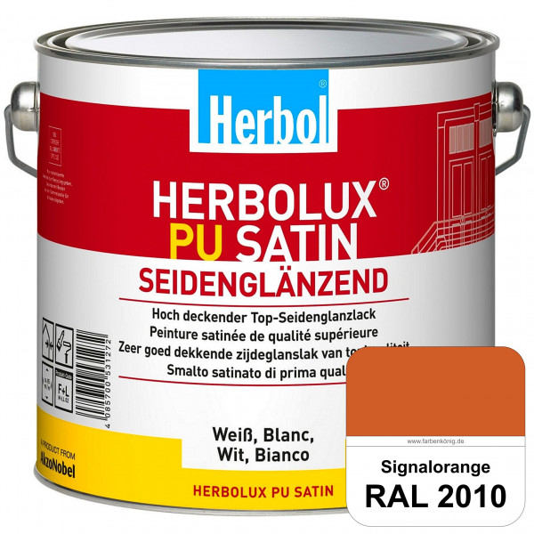 Herbolux PU Satin (RAL 2010 Signalorange) Top-PU-Seidenglanzlack (Innen & Außen)