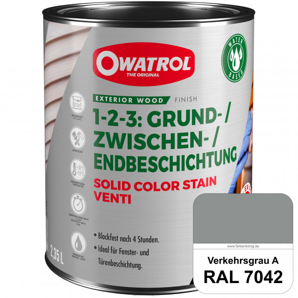 SOLID COLOR STAIN VENTI (RAL 7042 Verkehrsgrau A)