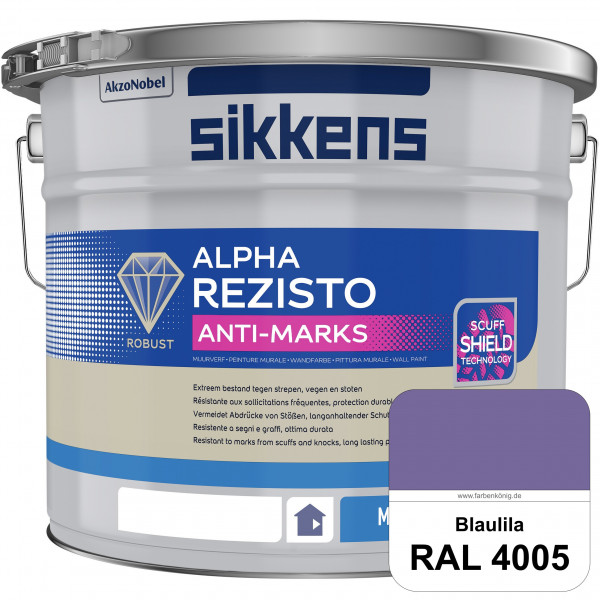 Alpha Rezisto Anti-Marks (RAL 4005 Blaulila) Extrem widerstandsfähige Innenwandfarbe
