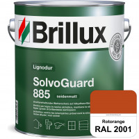 SolvoGuard 885 (RAL 2001 Rotorange) deckende oder lasierende seidenmatte Alkydharz-Holzfarbe für auß