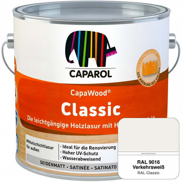 CapaWood Classic (RAL 9016 Verkehrsweiß) - ersetzt Capadur ClassicLasur