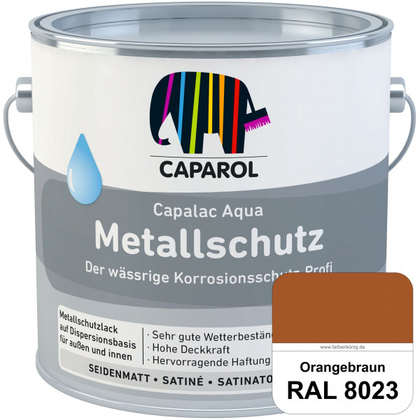 Capalac Aqua Metallschutz (RAL 8023 Orangebraun) wasserbasierter Korrosionsschutz für Stahl & verzin