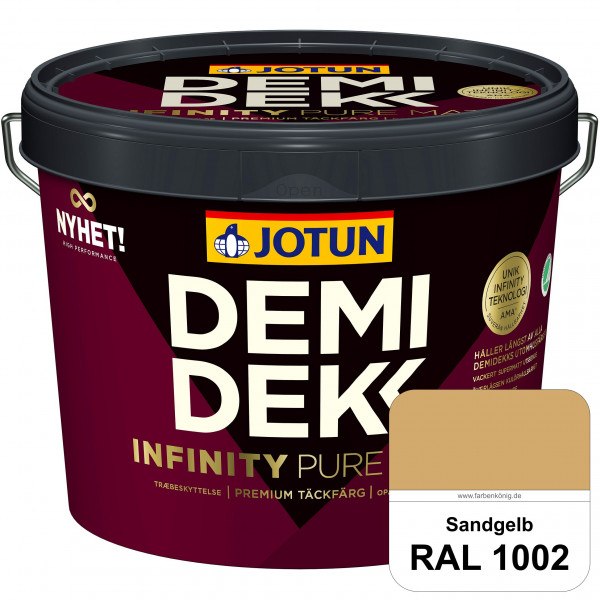DEMIDEKK Infinity Pure Mat - Deckende, matte Holzfarbe (RAL 1002 Sandgelb)