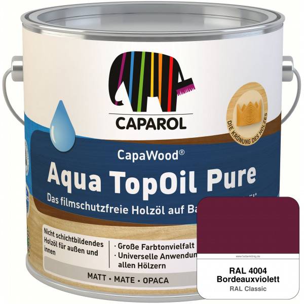 CapaWood® AquaTopOil Pure (RAL 4004 Bordeauxviolett) - ersetzt CapaGreen Holz-Öl Aqua