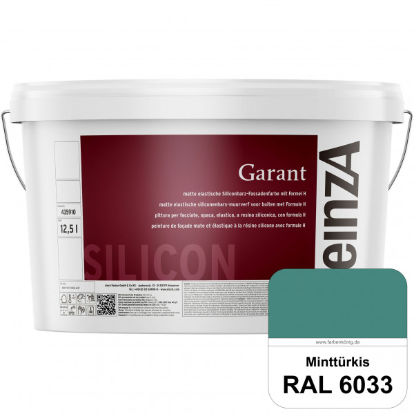 einzA Garant (RAL 6033 Minttürkis) elastische Siliconharz-Fassadenfarbe