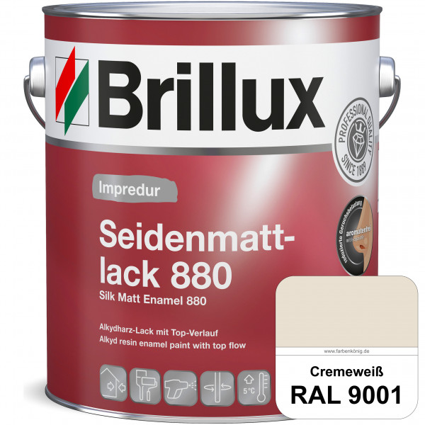 Impredur Seidenmattlack 880 (RAL 9001 Cremeweiß) für Holz- oder Metallflächen innen & außen