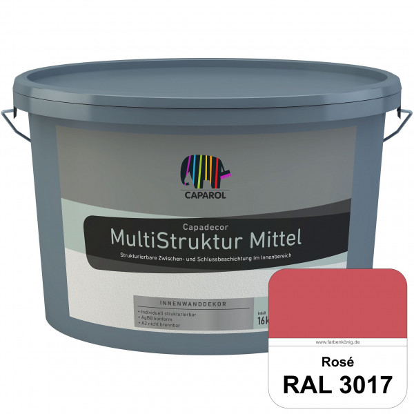 Capadecor MultiStruktur mittel (RAL 3017 Rosa) quarzgefüllte Zwischen- und Schlußbeschichtung in mit