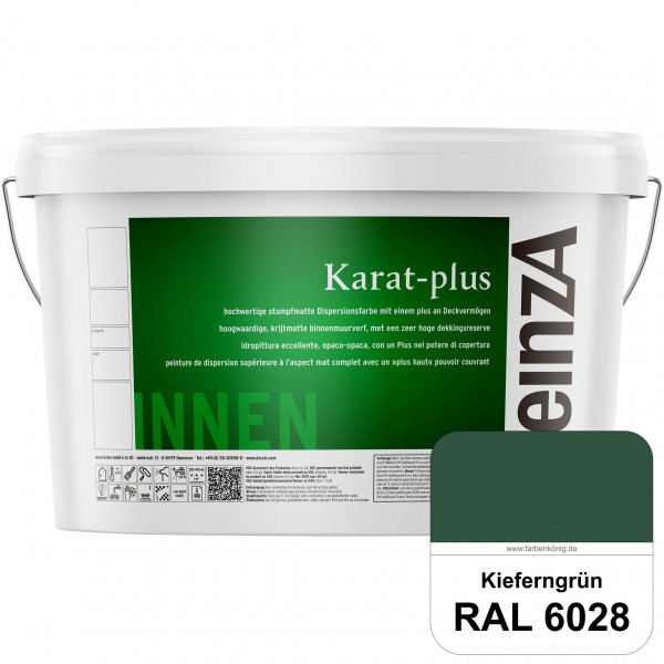 einzA Karat-plus (RAL 6028 Kieferngrün) Innenwandfarbe mit herausragenden Produkteigenschaften