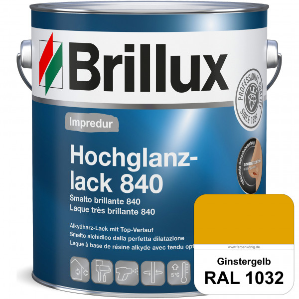 Impredur Hochglanzlack 840 (RAL 1032 Ginstergelb) für Holz- und Metallflächen (löselmittelhaltig) in